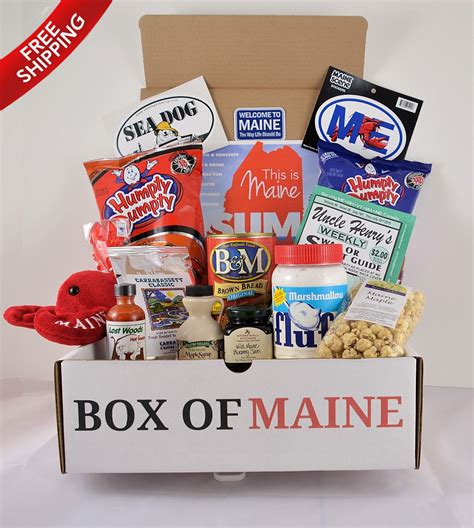 Box of maine - So Box of Maine offers 3 different types of boxes: Chose from. 5,7,10 Item gift boxes (pick and choose 5,7,10 items that we have available on the website) Specialty themed gift boxes ( 7-item Maine Maple Sampler Box, 7-item Wild Maine Blueberry Sampler Box, 7-item Limited Edition Maine Breakfast Box, Maine Holiday Gift Pack ) 